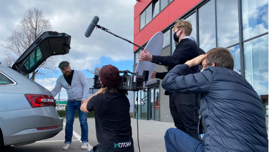 Groepsfoto camerateam
