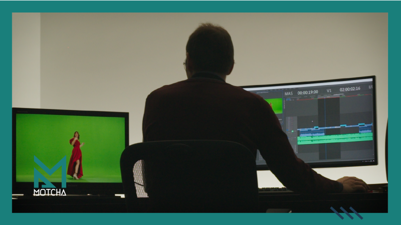 Video editor aan het werk